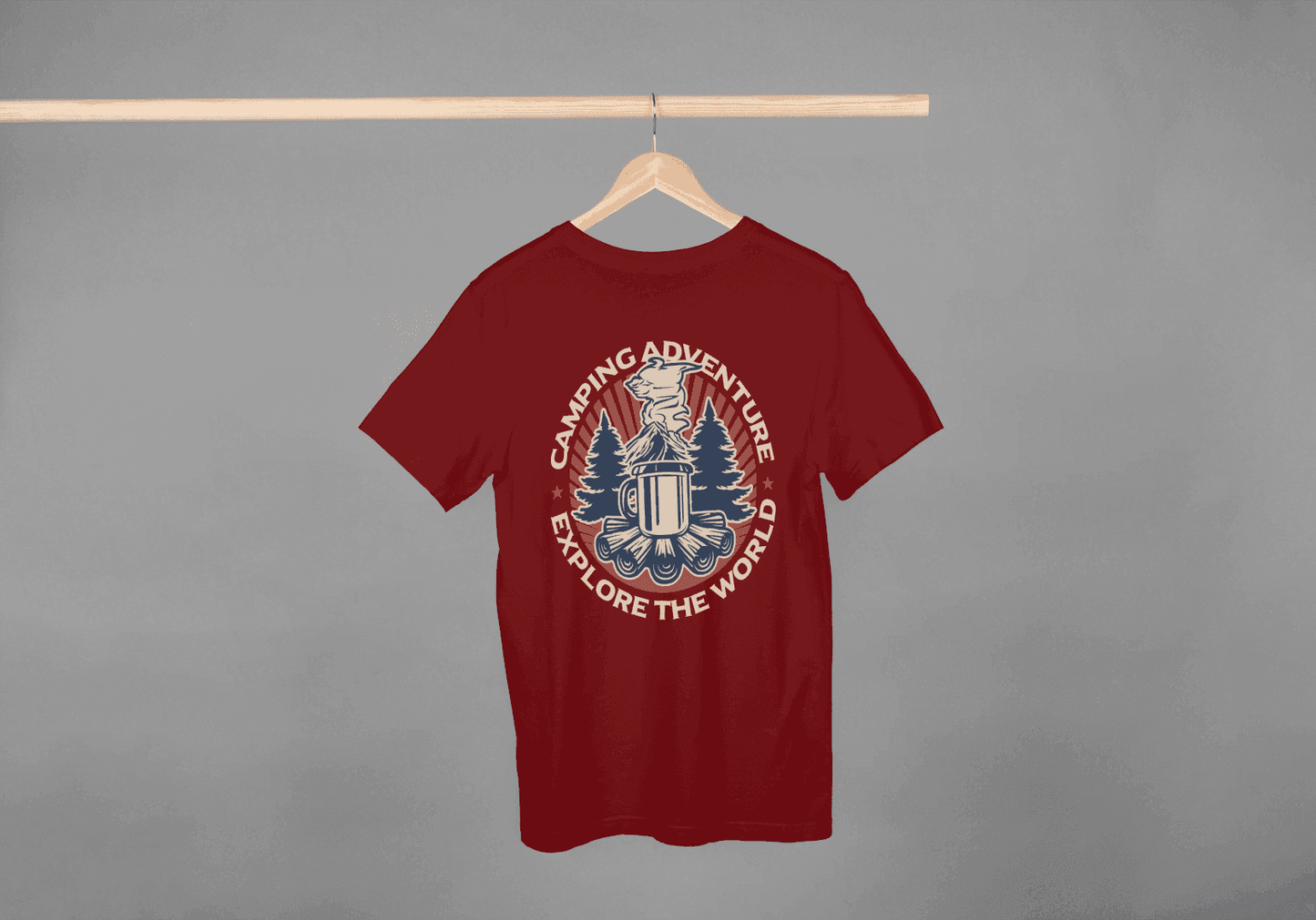 Camping Adventure Explore The World: Vibrant Outdoor Tee - Essentia Attire