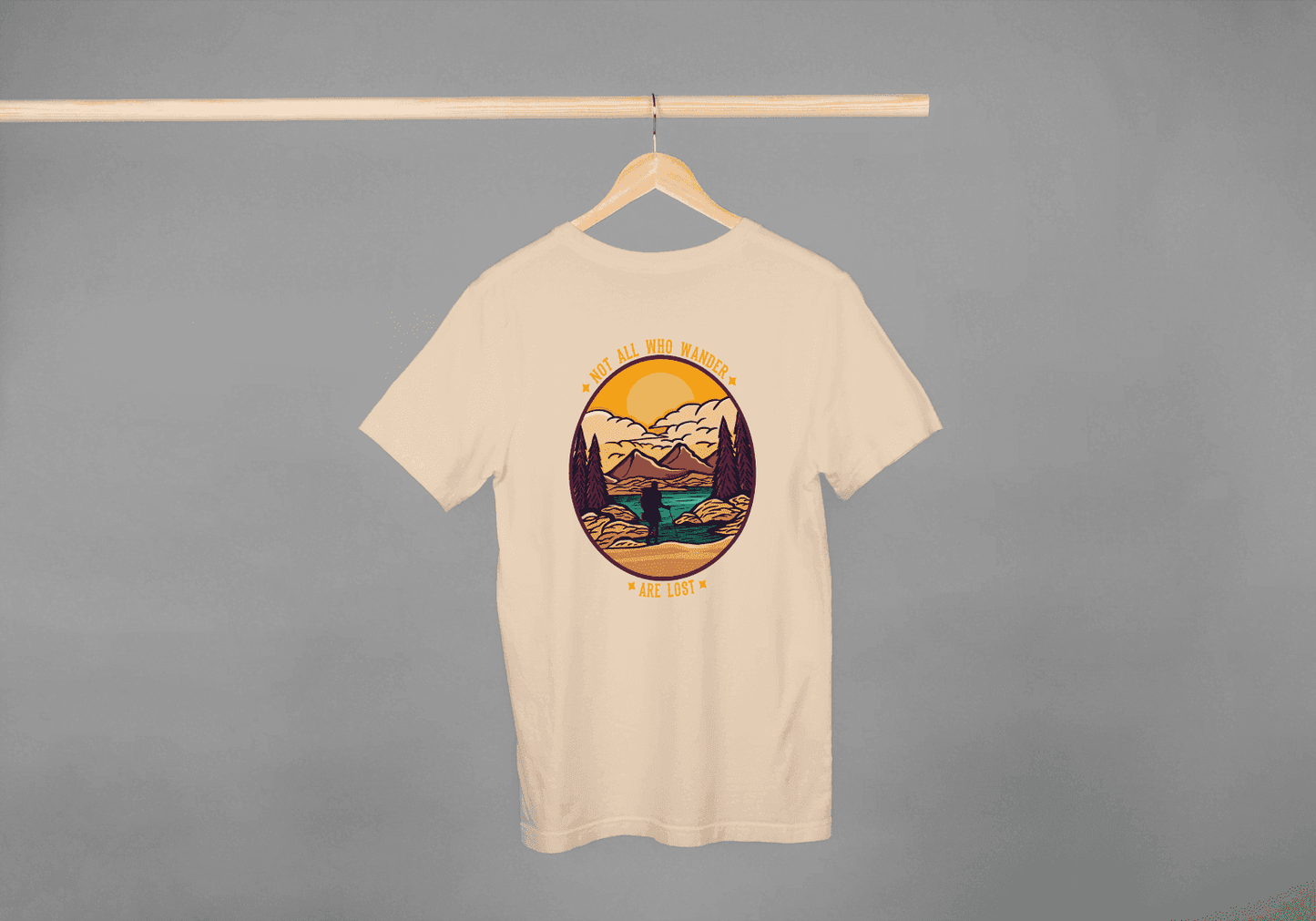 Not All Who Wander Are Lost: Mountain Landscape Tee - Essentia Attire