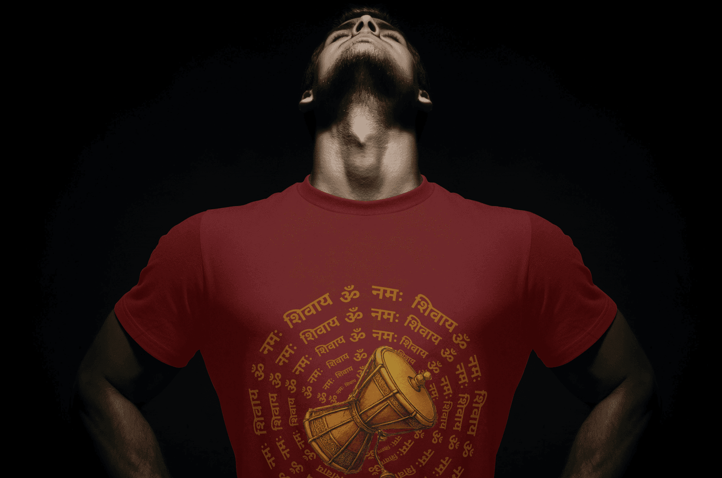 Sacred Damru Music Instrument Regular Tee | Hindu Devotional Wear & Religious Gift
