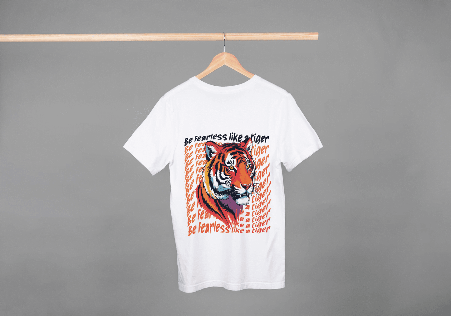 Fearless Tiger: Motivational Tiger Strength Tee - Essentia Attire