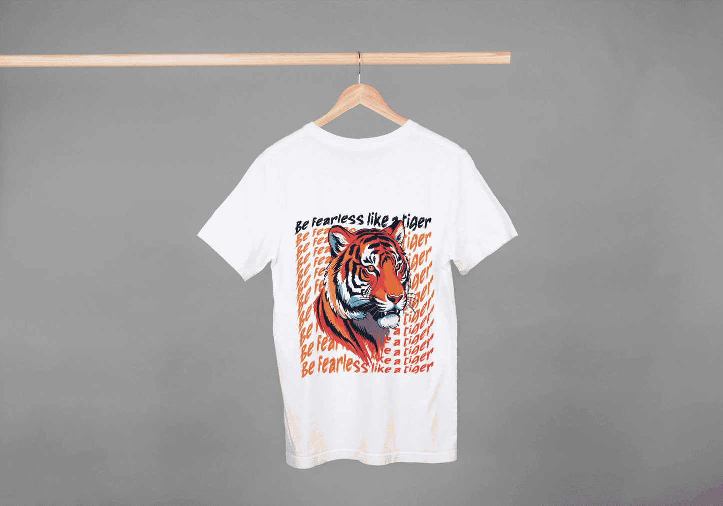 Fearless Tiger: Motivational Tiger Strength Tee - Essentia Attire