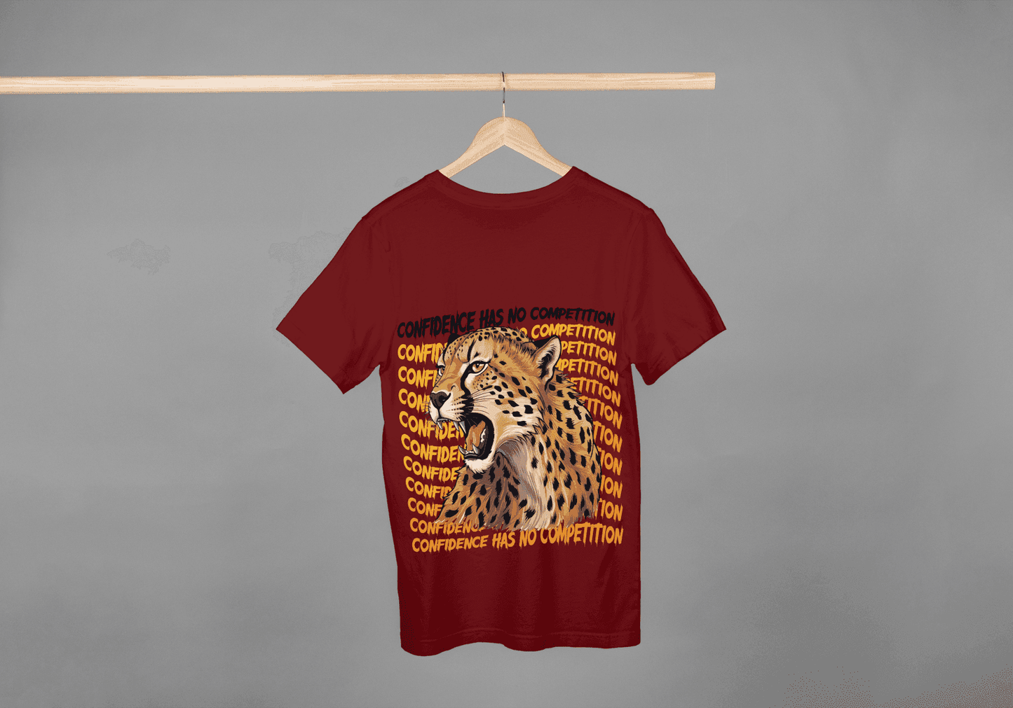 Confidence Cheetah: No Competition Motivational Tee - Essentia Attire