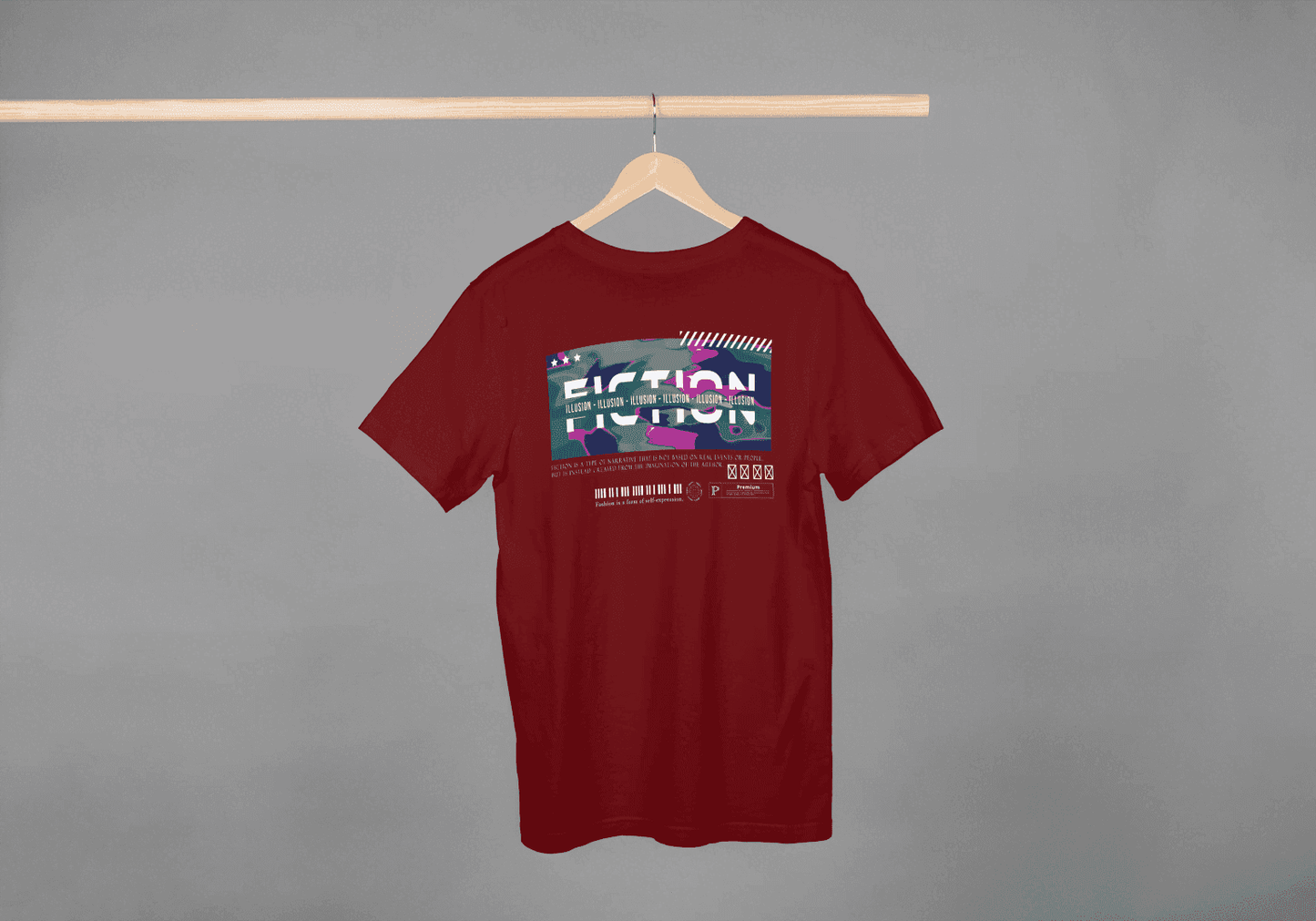 Fiction Reality Glitch Art: Philosophical Streetwear Tee - Essentia Attire