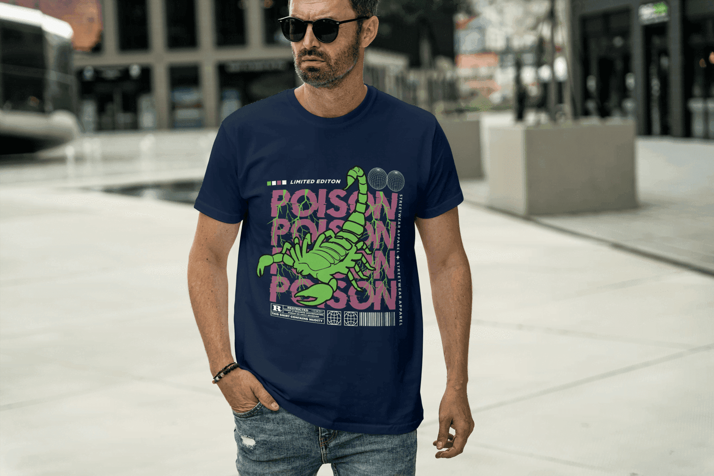 Poison Scorpion Graphic: Limited Edition Streetwear - Essentia Attire
