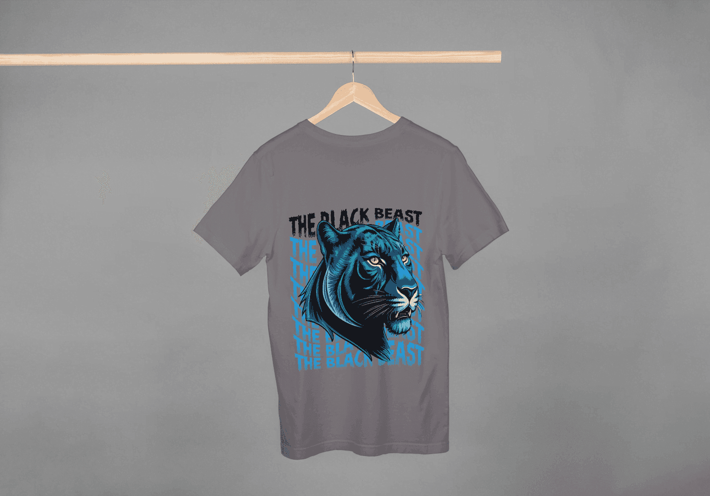 Black Beast: Blue Eye Panther Power Tee - Essentia Attire