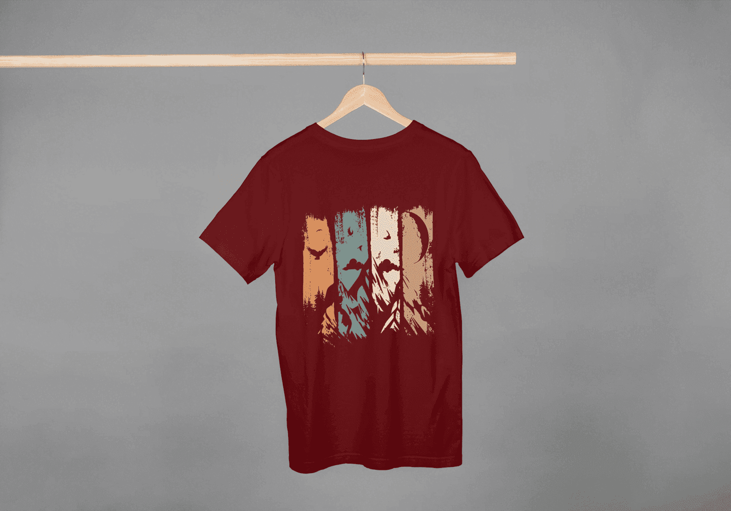Mountain Landscape Graphic: Abstract Nature Tee - Essentia Attire