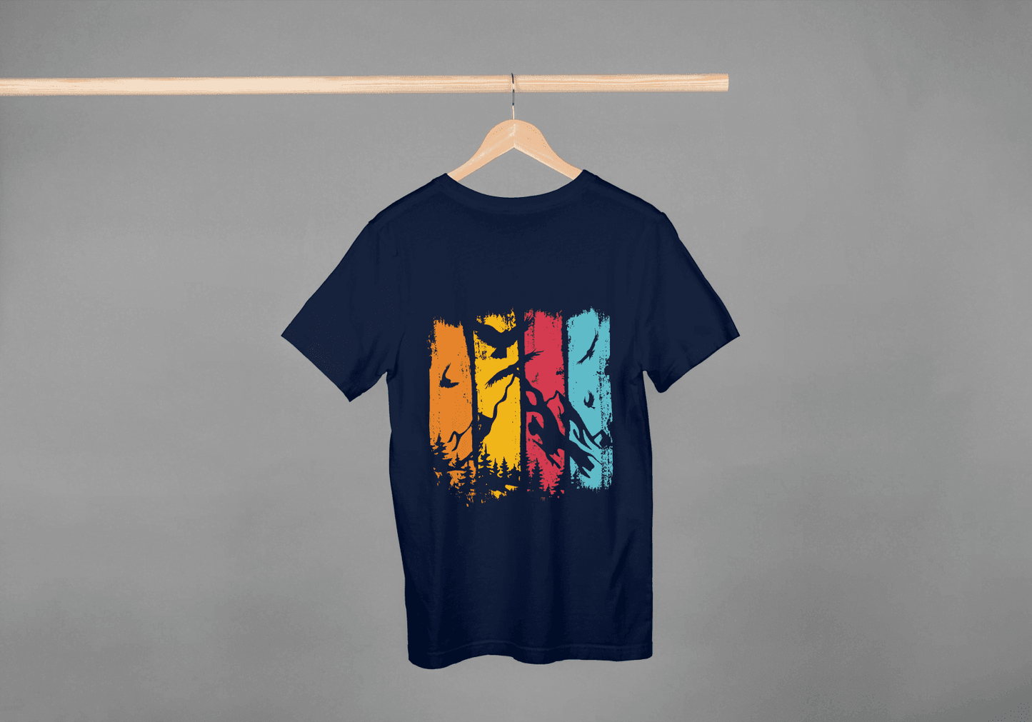 Vibrant Color Block Nature: Artistic Outdoor Wear - Essentia Attire