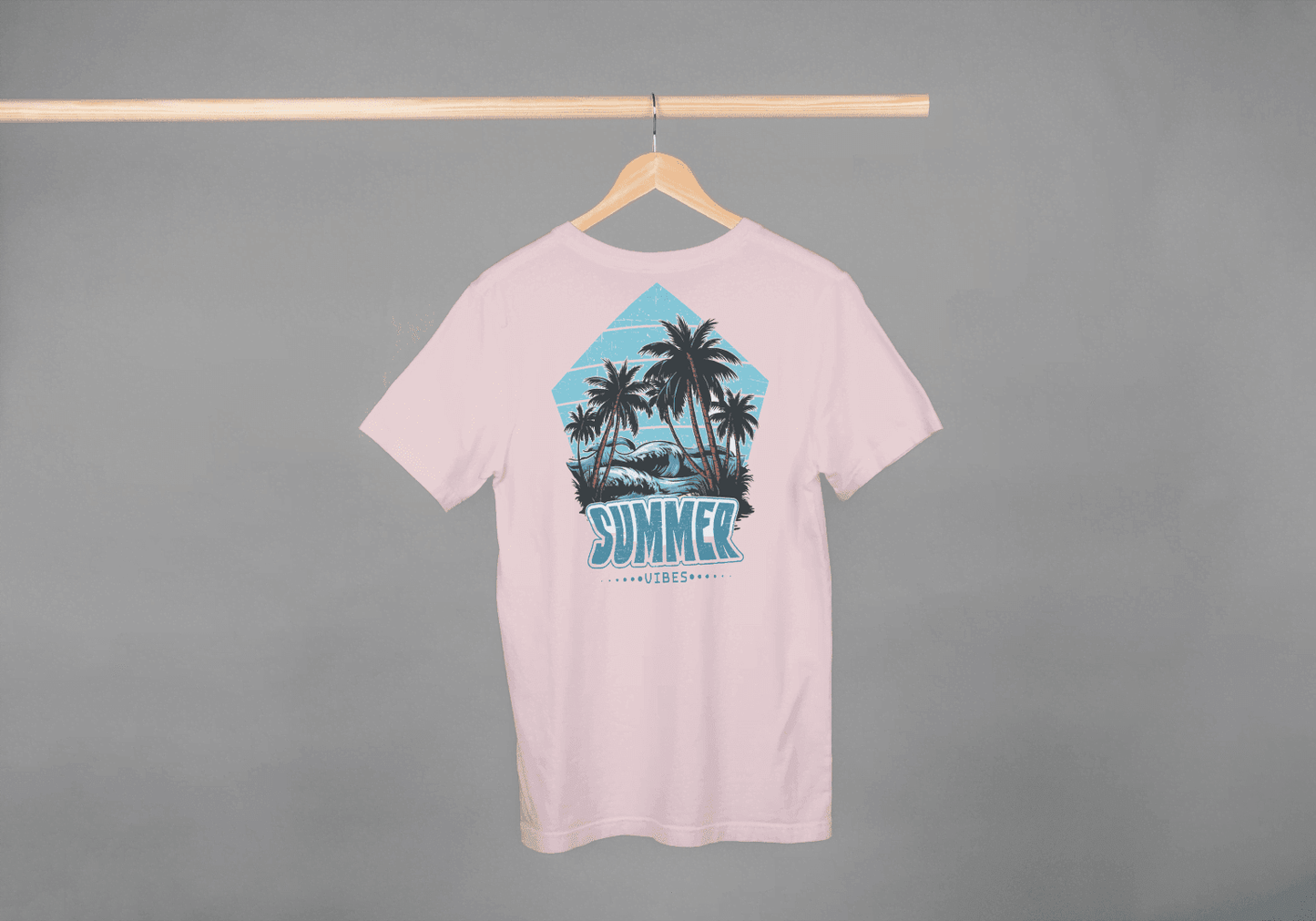 Quebec Summer Vibes Tee: Tropical Beach - Essentia Attire
