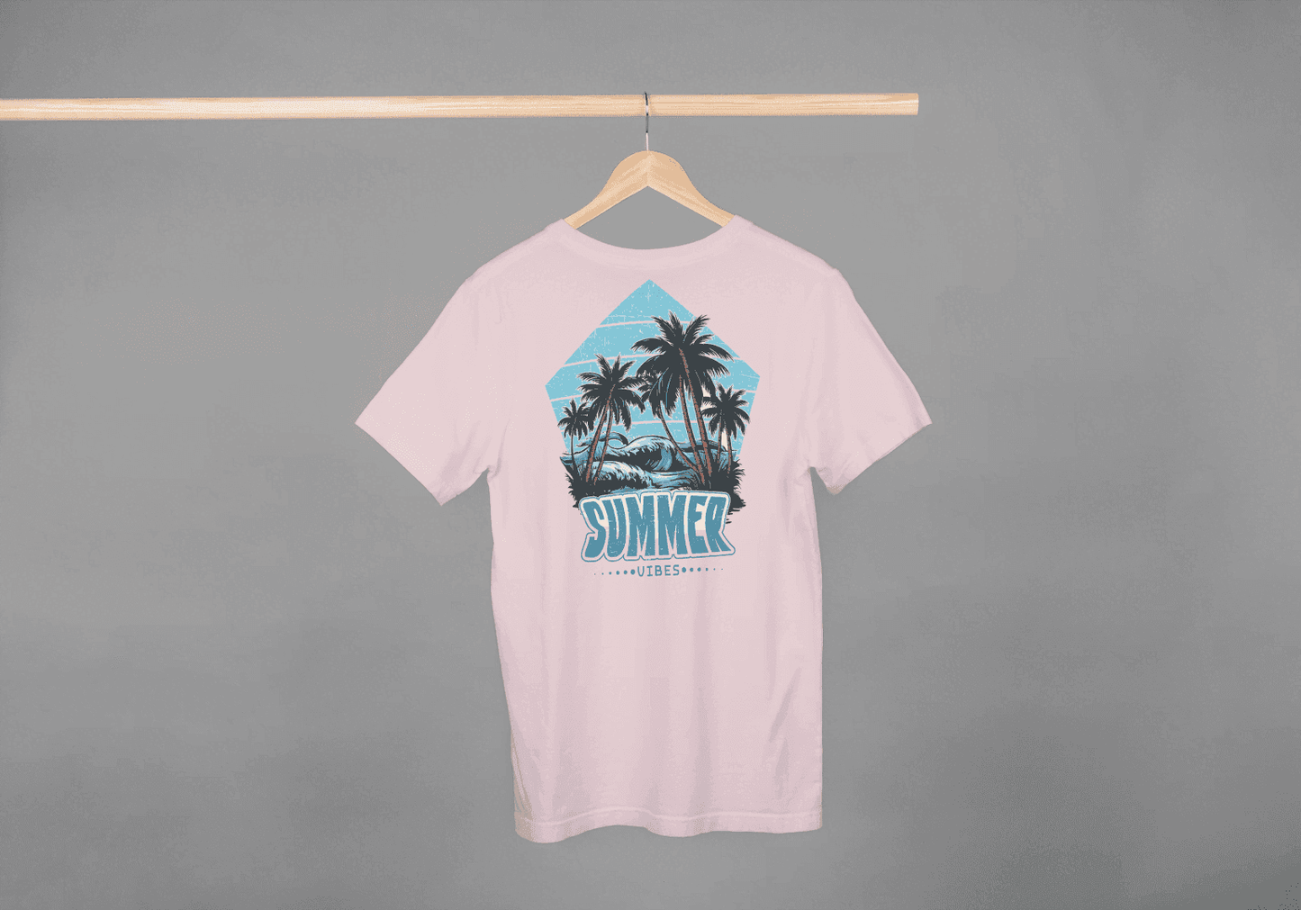 Quebec Summer Vibes Tee: Tropical Beach - Essentia Attire