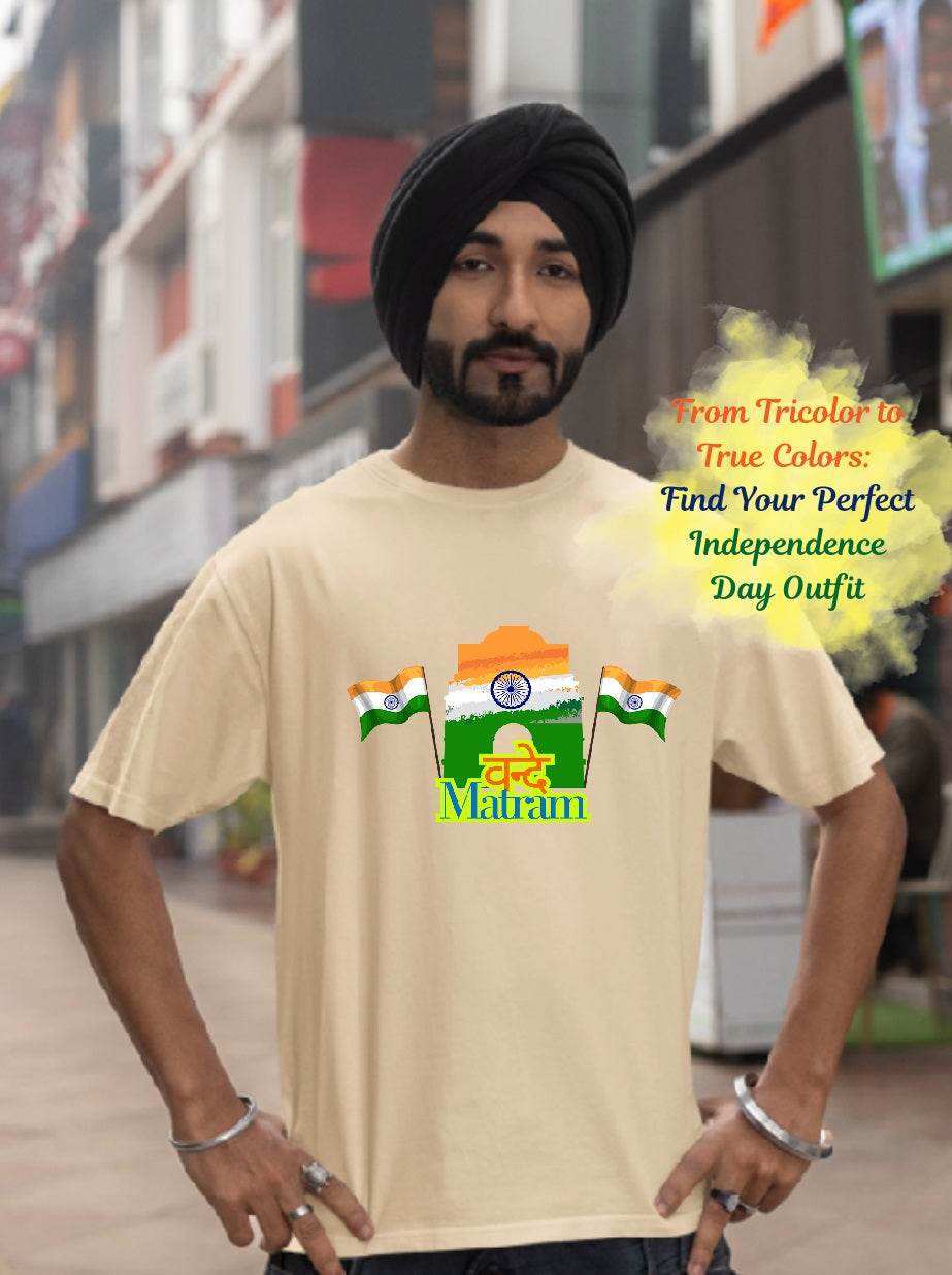 Vande Mataram Art Oversize Unisex Tee - Essentia Attire