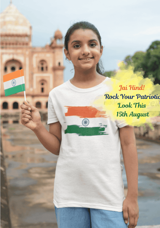 Brushstroke Tiranga | Vintage Indian Tricolor Flag Tee - Essentia Attire