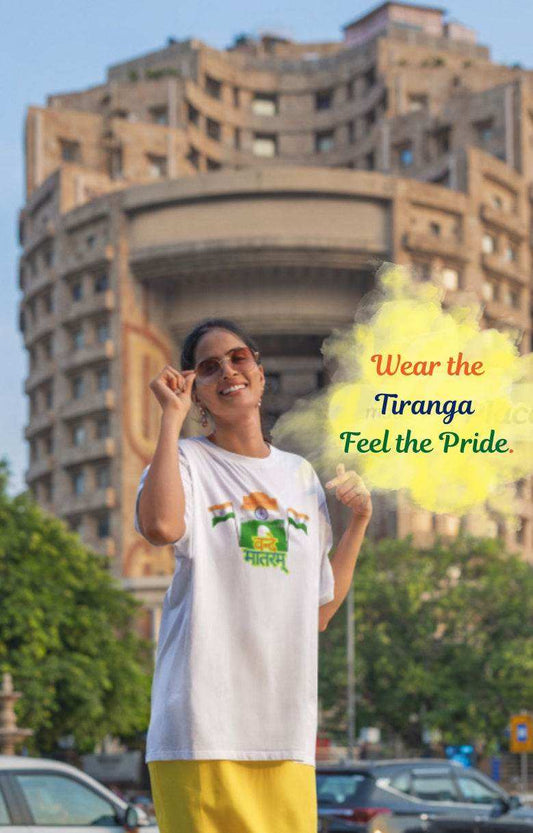 Independence Day | Vande Mataram Oversize Tee - Essentia Attire