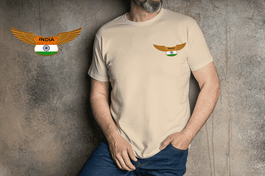 Winged Emblem Embroidered Patch T-Shirt | Unisex Patriotic Tee - Essentia Attire