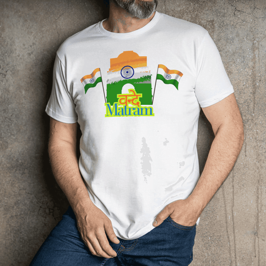 Vande Mataram Art Unisex Regular Fit Tee - Essentia Attire