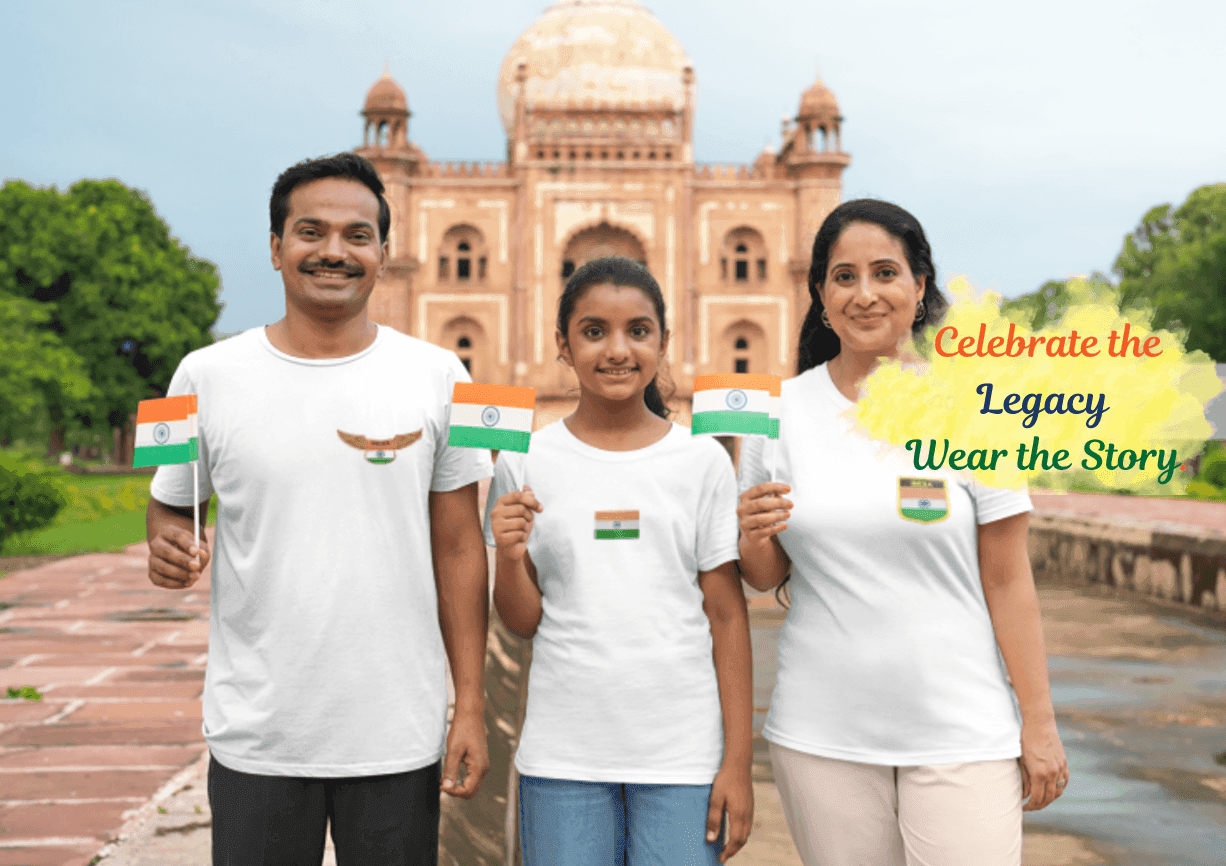 Indian Flag Tiranga Tee | Embroidered Patch Unisex T-Shirt - Essentia Attire