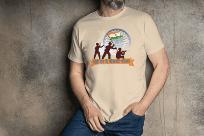 Mera Rang De Basanti T-shirt | Patriotic Soldier Graphic Tee - Essentia Attire