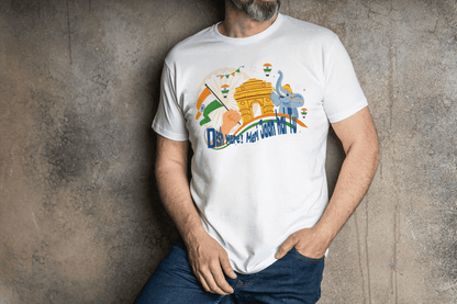 Indian Patriotic Slogan T-shirt | India Pride Graphic Tee - Essentia Attire