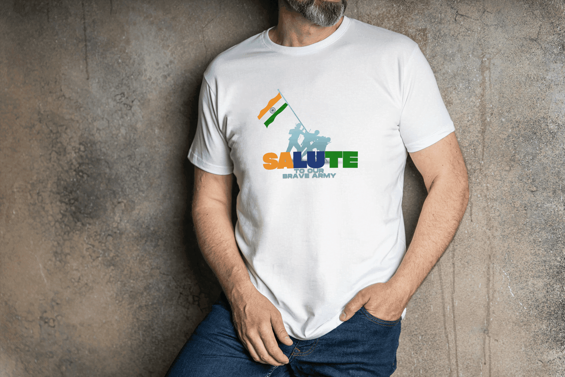 Salute to Our Brave Army | Indian Army Tribute Graphic Tee - Essentia Attire