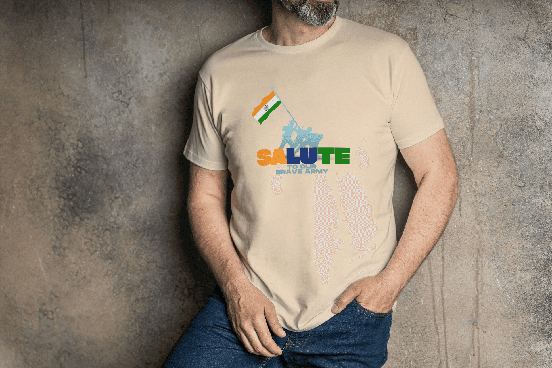 Salute to Our Brave Army | Indian Army Tribute Graphic Tee - Essentia Attire