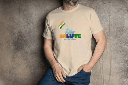 Salute to Our Brave Army | Indian Army Tribute Graphic Tee - Essentia Attire
