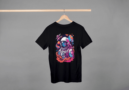 Vibrant Astronaut Space: Cosmic Dream Graphic Tee - Essentia Attire