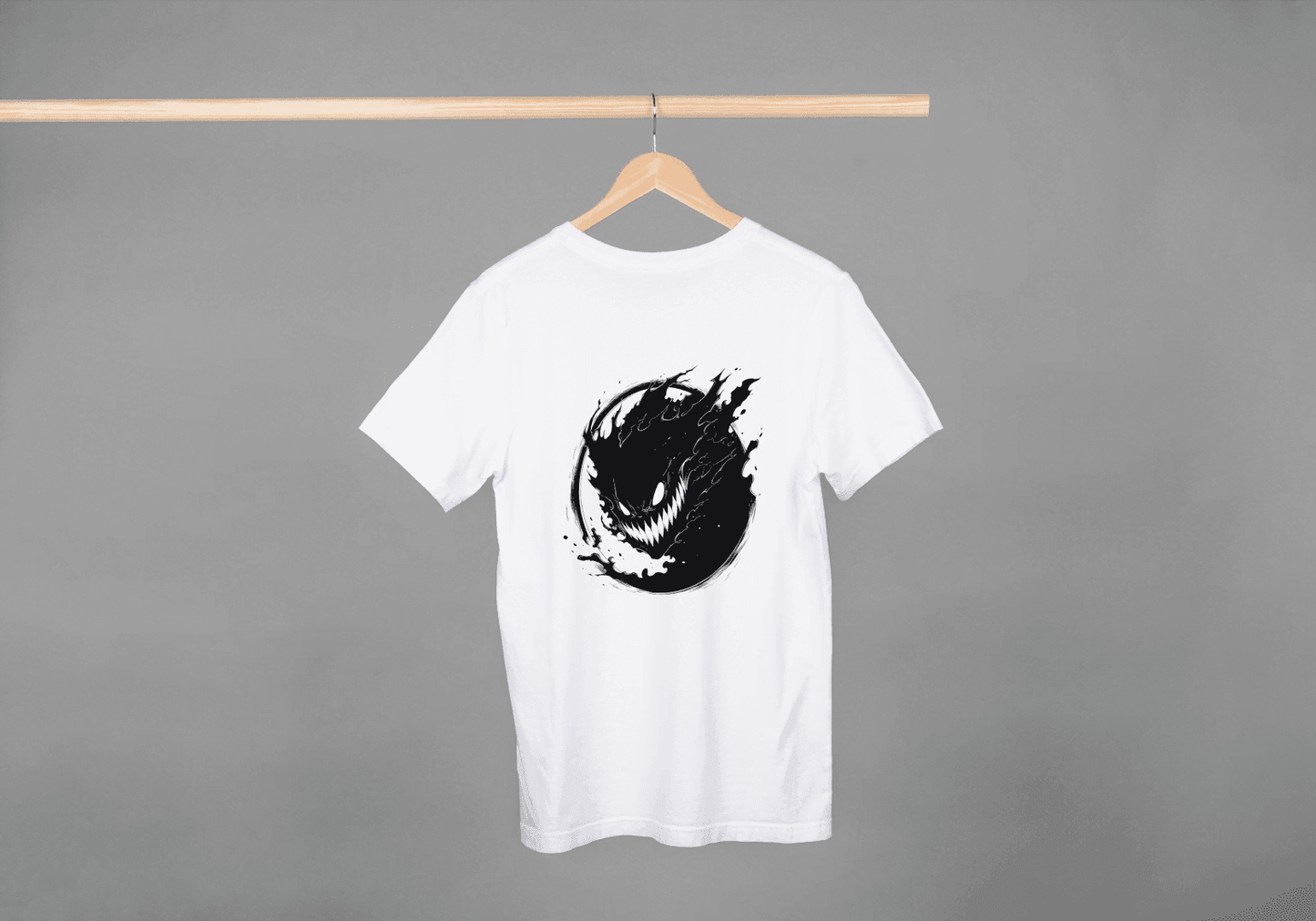 Edgy Shadow Monster: Gothic Creature Graphic Tee - Essentia Attire