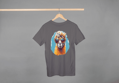 Cool Llama Sunglasses: Funny Animal Graphic Tee - Essentia Attire