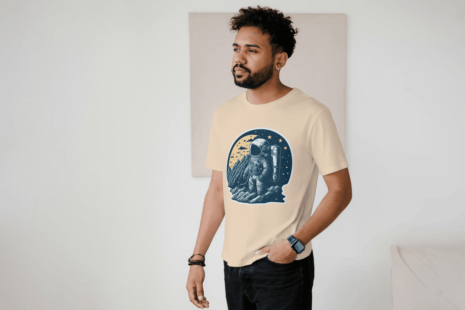 Astronaut Moon Landing T-Shirt - Space Exploration Graphic Tee - Essentia Attire