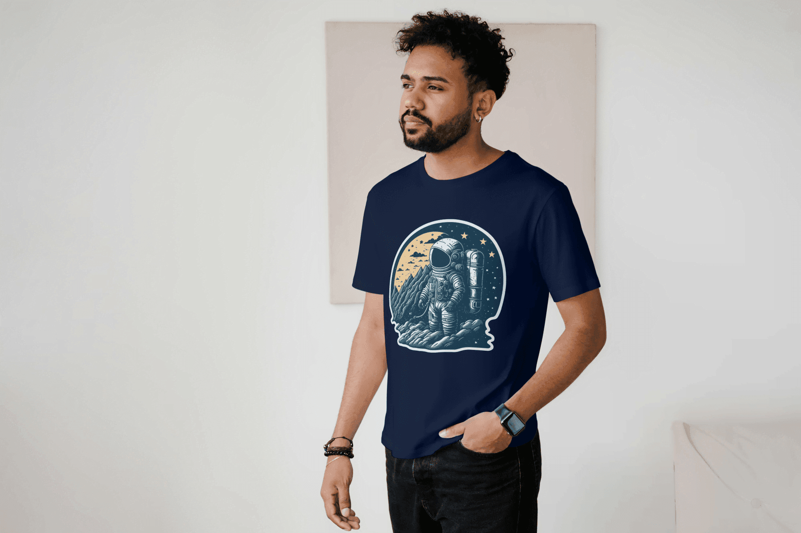 Astronaut Moon Landing T-Shirt - Space Exploration Graphic Tee - Essentia Attire