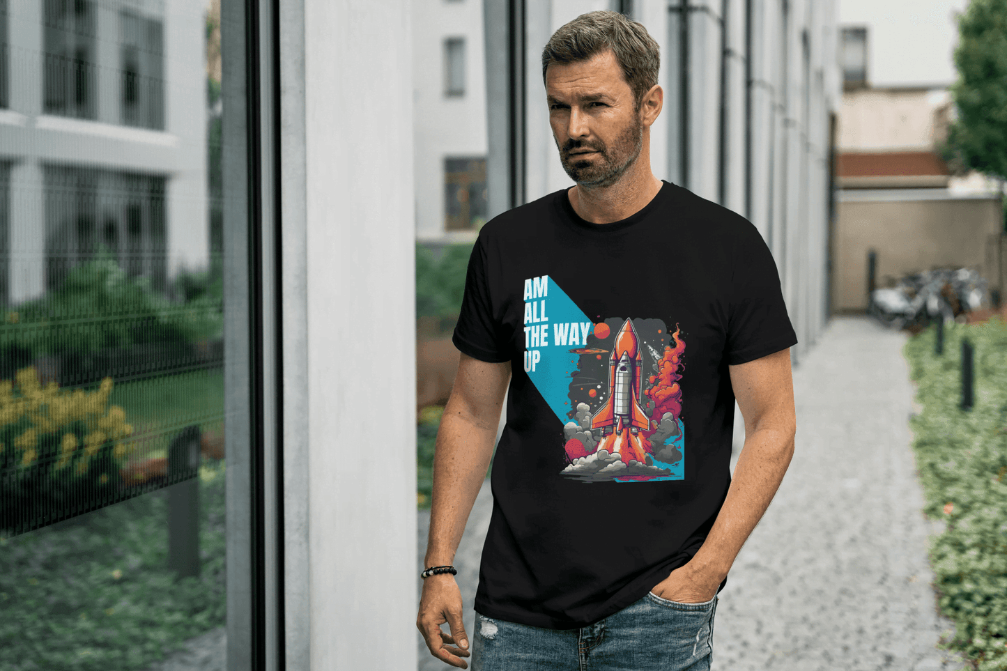 Am All The Way Up: Motivational Space Exploration Tee - Essentia Attire