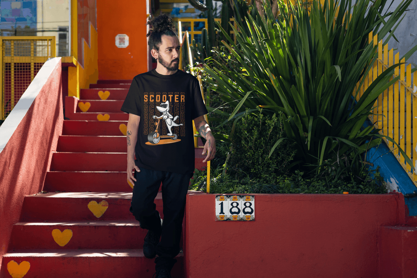 "Scooter Life" Funny Dog: Urban Animal Design - Essentia Attire