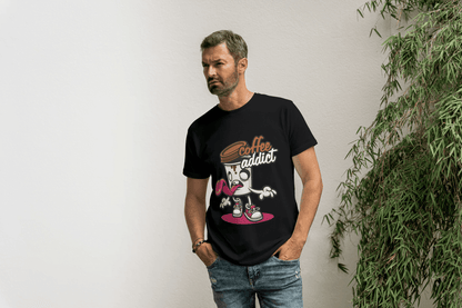 Coffee Addict Mug with Legs: Funny Foodie Design - Essentia Attire