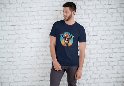 Cool Giraffe Sunglasses: Vibrant Animal Graphic Tee - Essentia Attire