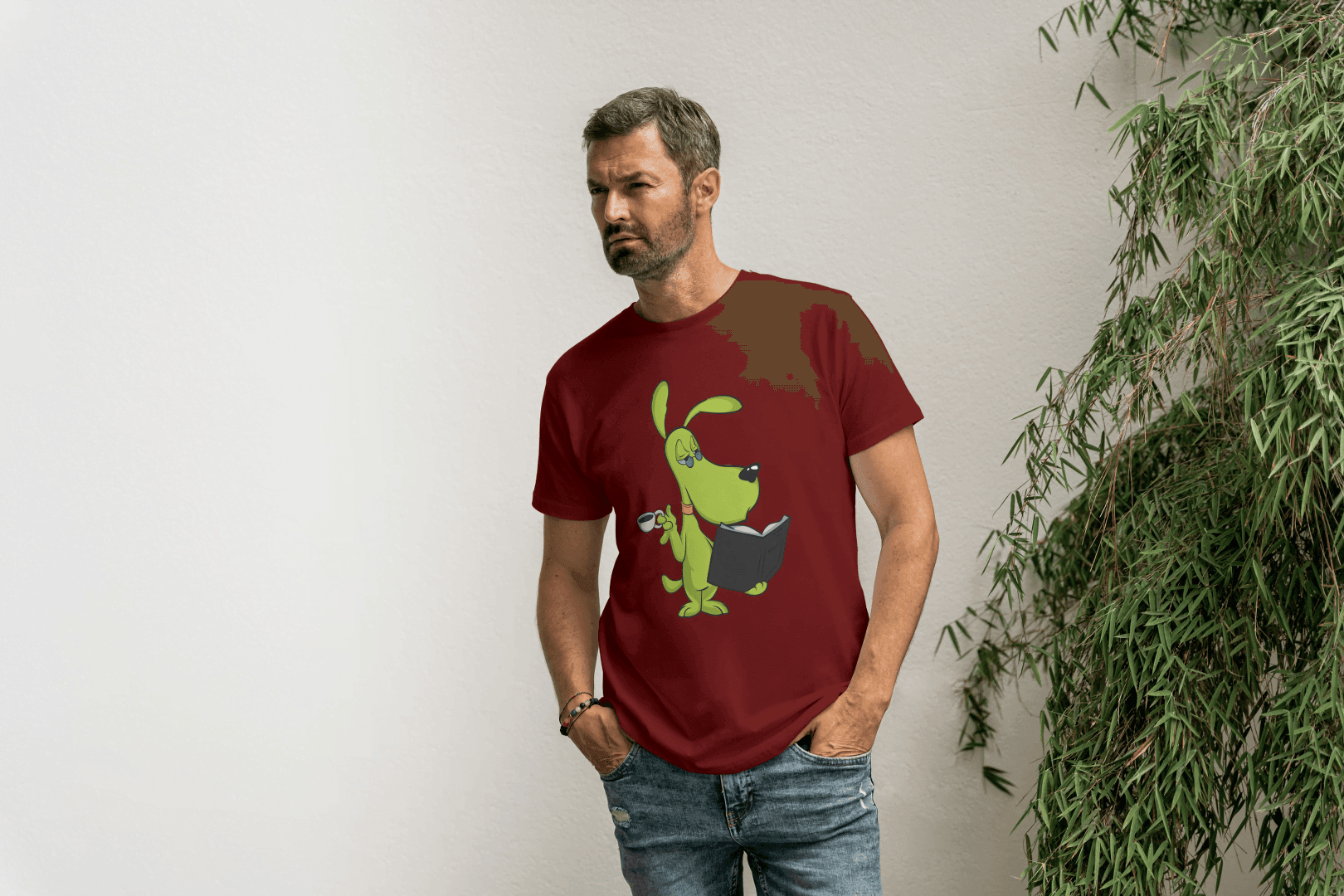 Funny Smart Dog: Coffee & Book Lover Canine Tee - Essentia Attire