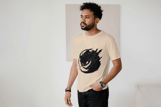 Edgy Shadow Monster: Gothic Creature Graphic Tee - Essentia Attire