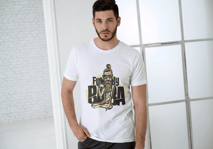 Funny Funky Baba: Cool Spiritual Guru Graphic Tee - Essentia Attire