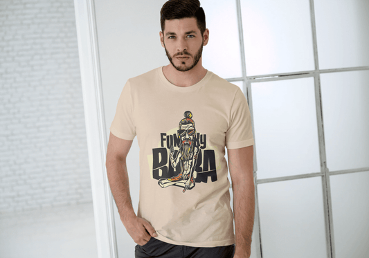 Funny Funky Baba: Cool Spiritual Guru Graphic Tee - Essentia Attire