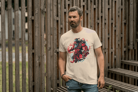 Fantasy Warrior Demon: Mythological Beast Graphic Tee - Essentia Attire