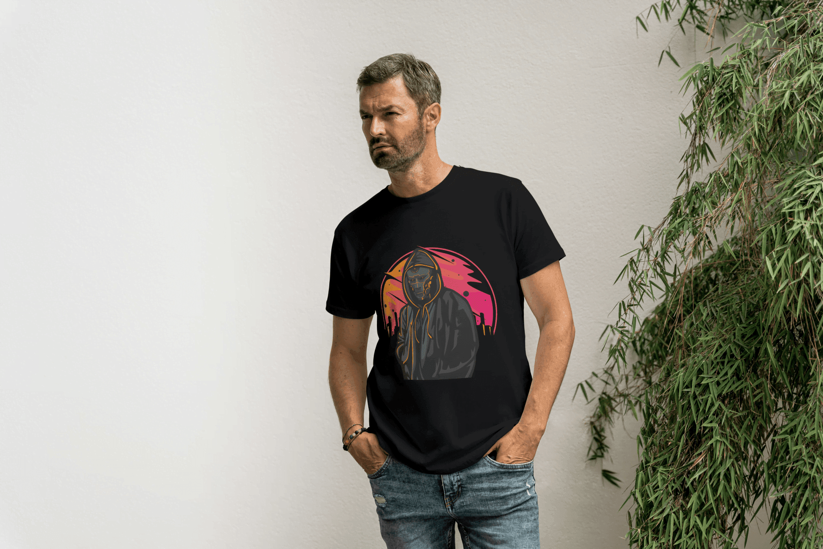 Glitch Skull Hoodie: Cyberpunk Skeleton Graphic Tee - Essentia Attire