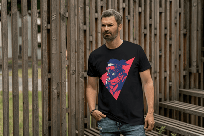 Gas Mask Warrior: Edgy Urban Graphic Tee - Essentia Attire