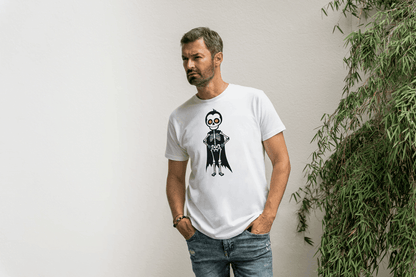 Cute Skeleton with Cape: Superhero Tee - Essentia Attire