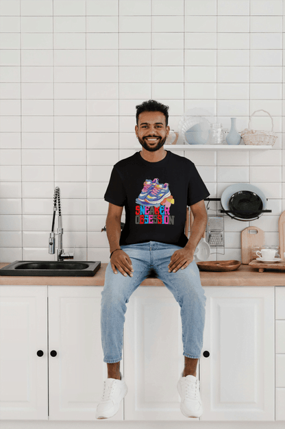 Sneaker Obsession Colorful T-Shirt Unisex Sneakerhead Graphic Tee - Essentia Attire