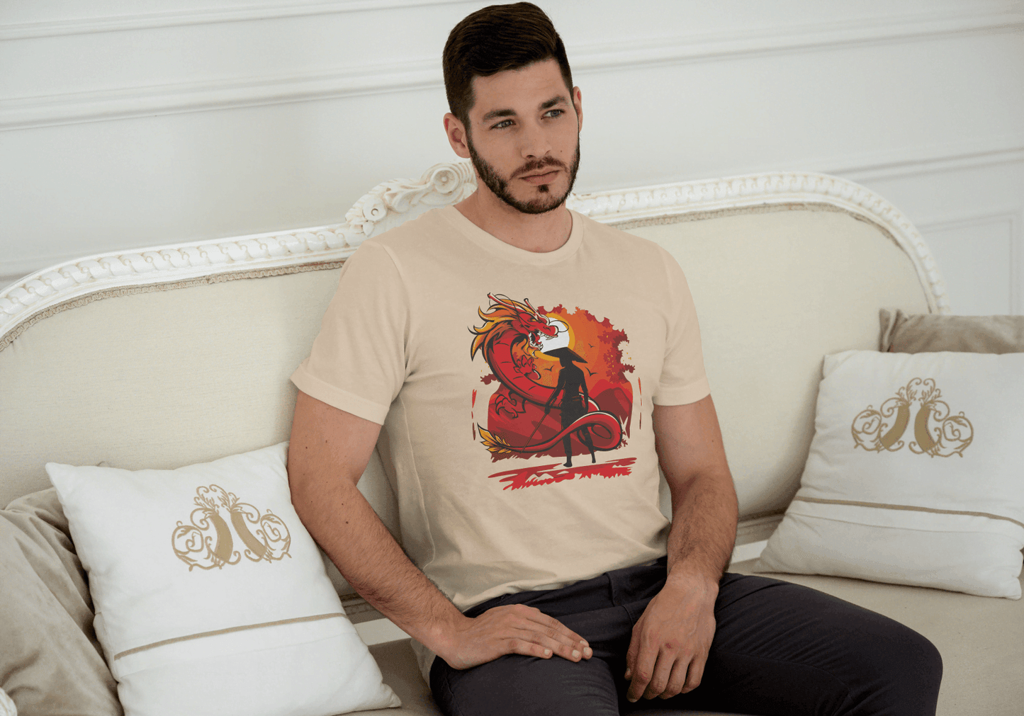 Rising Sun Dragon Samurai: Cultural Warrior Art - Essentia Attire