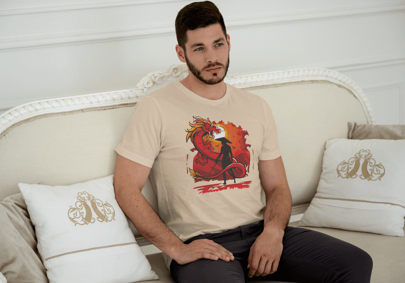 Rising Sun Dragon Samurai: Cultural Warrior Art - Essentia Attire
