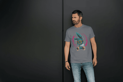 Punk Rock Rabbit: Artistic Animal Print Tee - Essentia Attire