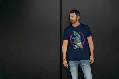 Punk Rock Rabbit: Artistic Animal Print Tee - Essentia Attire