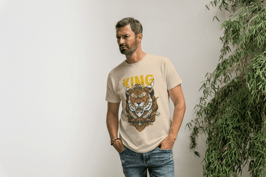 Powerful Tiger with Crown: Big Cat Lover - Essentia Attire