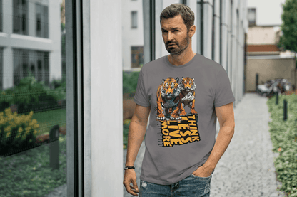 Think Less Live More: Tiger Inspirational Graphic Tee - Essentia Attire