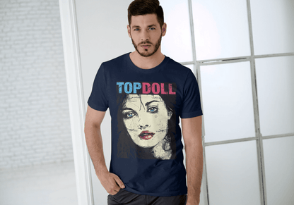 Distressed Style Face Tee: Unique Artistic Graphic - Essentia Attire