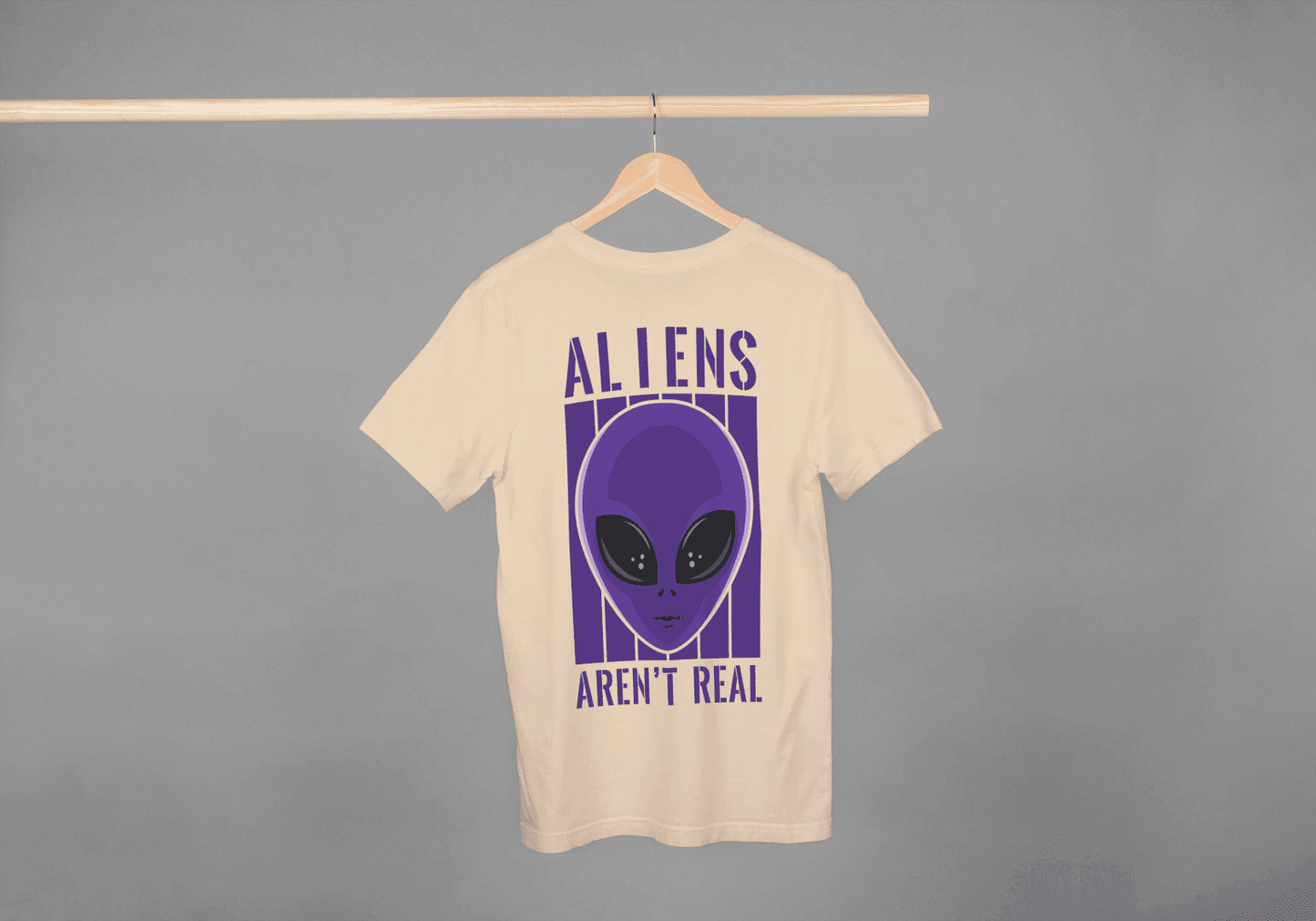 Aliens Aren't Real: Funny Alien Head Graphic Tee - Essentia Attire